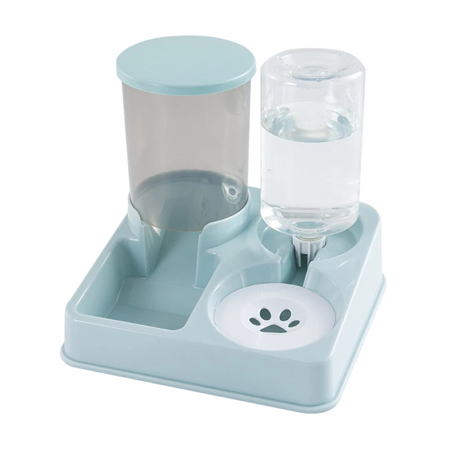 AUTOMATISK KATT-MATSÅL & VATTENDISPENSER SET – 2 I 1 TILTAD AUTOMATISK FODER- OCH VATTENDISPENSER