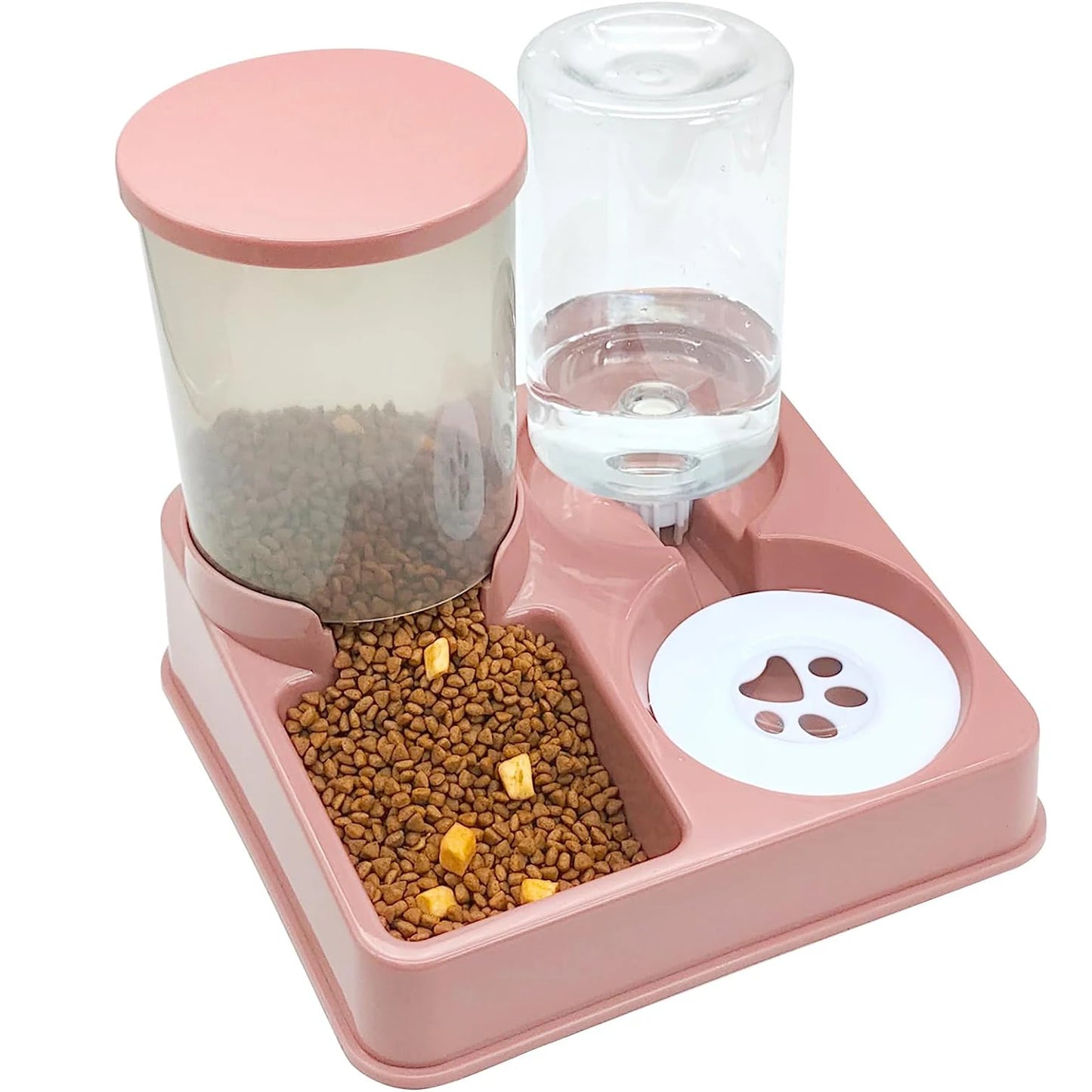 AUTOMATISK KATT-MATSÅL & VATTENDISPENSER SET – 2 I 1 TILTAD AUTOMATISK FODER- OCH VATTENDISPENSER